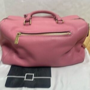 MICHAEL KORS Misty Rose Leather LG Satchel Crossbody Bag 30T6GK3S3L